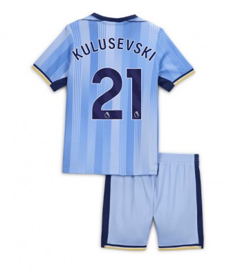 Tottenham Hotspur Dejan Kulusevski #21 Segunda Equipación Niños 2024-25 Manga Corta (+ Pantalones cortos)